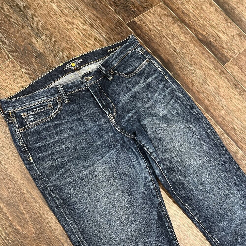 Lucky Brand Jeans Womens 14/32 36x29 Blue Sweet Low Boot Cut Dark Medium Denim